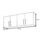 Armário Aéreo 160cm E Balcão Gabinete Com Pia Inox 150cm