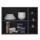 Armário Aéreo 1 Porta 0,80m Com Adega Lotus Grafite - Fdecor