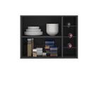 Armário Aéreo 1 Porta 0,80m Com Adega Lotus Grafite - Fdecor