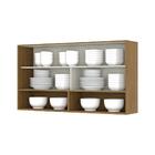 Armário Aéreo 1 Porta 120cm Multimóveis Cr6019 Nature/cinza