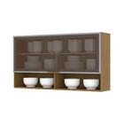 Armário Aéreo 1 Porta 120cm Multimóveis Cr6019 Nature/cinza