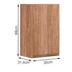 Armario Aereo 1 Porta 30cm Em Mdf Kali Premium 12201x1 Nicioli