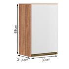 Armario Aereo 1 Porta 30cm Em Mdf Kali Premium 12201x1 Nicioli