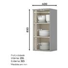 Armário Aéreo 1 Porta 40 Cm Nova York Cinza – Henn