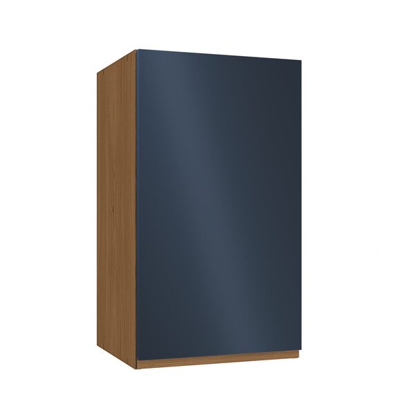 Armário Aéreo 1 Porta 40cm Ciela Azul/canela