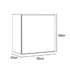 Armário Aéreo 1 Porta 58cm Etna Poliman