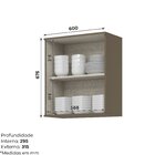 Armário Aéreo 1 Porta 60cm 100% Mdf Aurora Duna/cristal