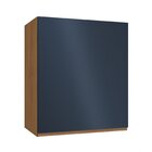 Armário Aéreo 1 Porta 60cm Ciela Azul/canela