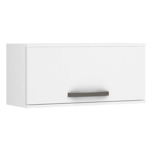 Armário Aéreo 1 Porta 70cm Gabi Branco Com Branco Polar