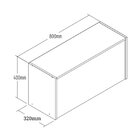 Armário Aéreo 1 Porta 80cm Maldivas  Carvalho Oak