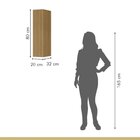 Armário Aéreo 1 Porta  Rainha 20cm 100% Mdf Nature