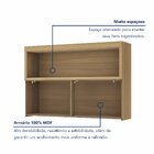 Armário Aéreo 1 Porta Bascula Ripado Marquesa 120cm  100% Mdf