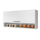 Armário Aéreo 1 Porta Basculante 1 Nicho  Branco