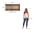 Armário Aéreo 1 Porta Basculante 2 Nichos 120cm Veneza Modula