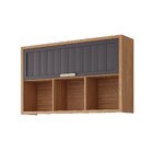 Armário Aéreo 1 Porta Basculante 3 Nichos 120cm Helen Yescasa