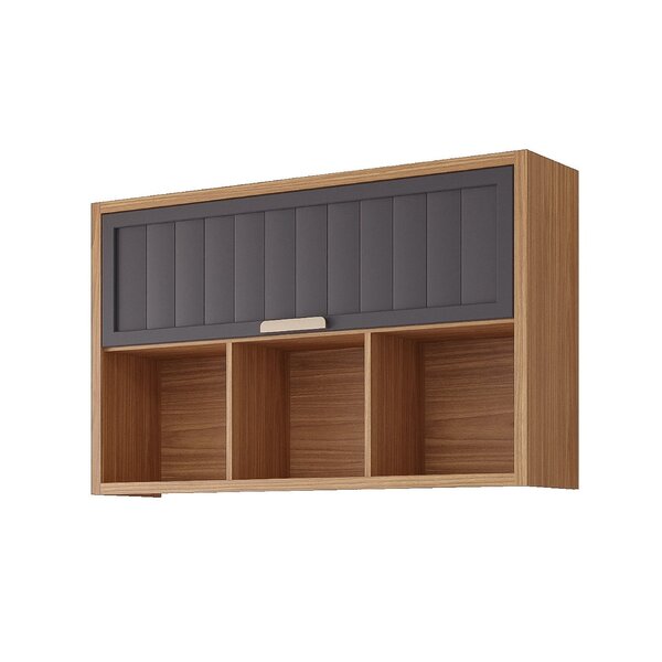 Armário Aéreo 1 Porta Basculante 3 Nichos 120cm Helen Yescasa