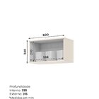 Armário Aéreo 1 Porta Basculante 60cm Connect Off White