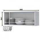 Armário Aéreo 1 Porta Basculante 80 Cm Amy Casa 812