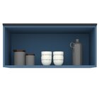 Armário Aéreo 1 Porta Basculante 80cm Azul Orion Cozinha Flór