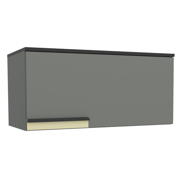 Armário Aéreo 1 Porta Basculante 80cm Grafite Cozinha Flórida