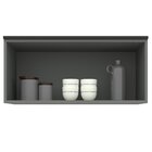 Armário Aéreo 1 Porta Basculante 80cm Grafite Cozinha Flórida