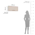 Armário Aéreo 1 Porta Basculante 80cm X 36cm X 30,5cm Branco/