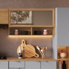 Armário Aéreo 1 Porta Basculante Com Nicho Hera  Móveis Natur