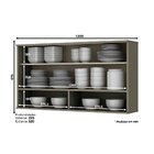 Armário Aéreo 1 Porta Basculante De Vidro 120 Cm Henn