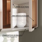 Armário Aéreo 1 Porta Basculante De Vidro 120 Cm Henn