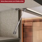 Armário Aéreo 1 Porta Basculante De Vidro 120 Cm Henn