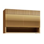 Armário Aéreo 1 Porta Basculante De Vidro Temperado E Nicho 1