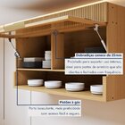 Armário Aéreo 1 Porta Basculante De Vidro Temperado E Nicho 1