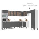 Armário Aéreo 1 Porta Basculante Fettuccine 80cm Menu Kitchen