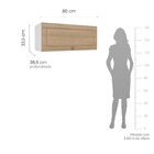 Armário Aéreo 1 Porta Basculante Pérola Branco/carvalho