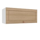 Armário Aéreo 1 Porta Basculante Pérola Branco/carvalho