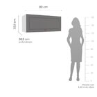 Armário Aéreo 1 Porta Basculante Pérola Yescasa Branco / Cinza