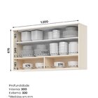 Armário Aéreo 1 Porta Basculante Ripado 120 Cm Aurora Espress