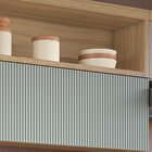 Armário Aéreo 1 Porta Basculante Ripado Marquesa 120cm  100%