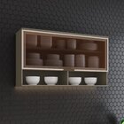 Armário Aéreo 1 Porta Basculante Vidro 120cm 100% Mdf Aurora