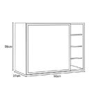 Armário Aéreo 1 Porta Com Garrafeiro 80cm Etna Poliman