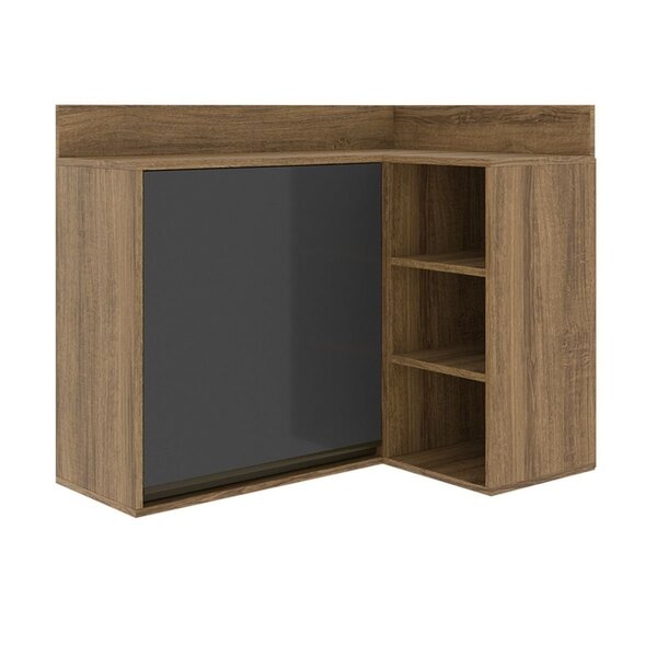 Armário Aéreo 1 Porta Confort   Cinamomo/grafite