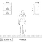 Armário Aéreo 1 Porta Confort Batrol Móveis Cinamomo/fumê