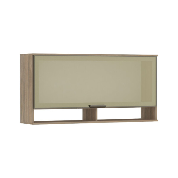 Armário Aéreo 1 Porta De Vidro Basculante 120cm Dani Luciane