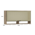 Armário Aéreo 1 Porta De Vidro Basculante 120cm Dani Luciane