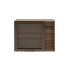 Armário Aéreo 1 Porta De Vidro Com Adega Jaipur Carvalho