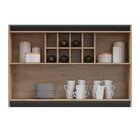 Armário Aéreo 1 Porta De Vidro Com Nichos Thela Aveiro