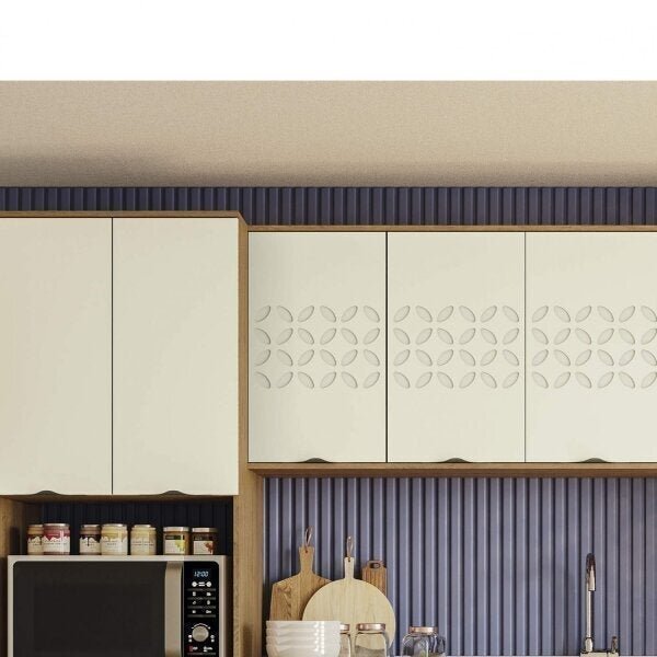 Armário Aéreo 1 Porta Detalhe Cobogó Lótus Kappesberg Freijo/