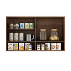 Armário Aéreo 1 Porta Em Vidro 1 Nicho 120 Cm Pérola Valdemóv