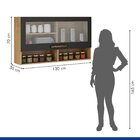 Armário Aéreo 1 Porta Em Vidro 1 Nicho 120cm Pérola Valdemóve