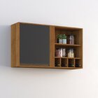 Armário Aéreo 1 Porta Lara Sallêto Móveis Cinamomo/grafite